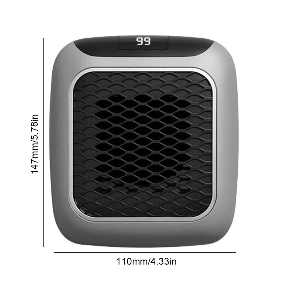 Wall-Mountable Portable Heater With Adjustable Thermostat