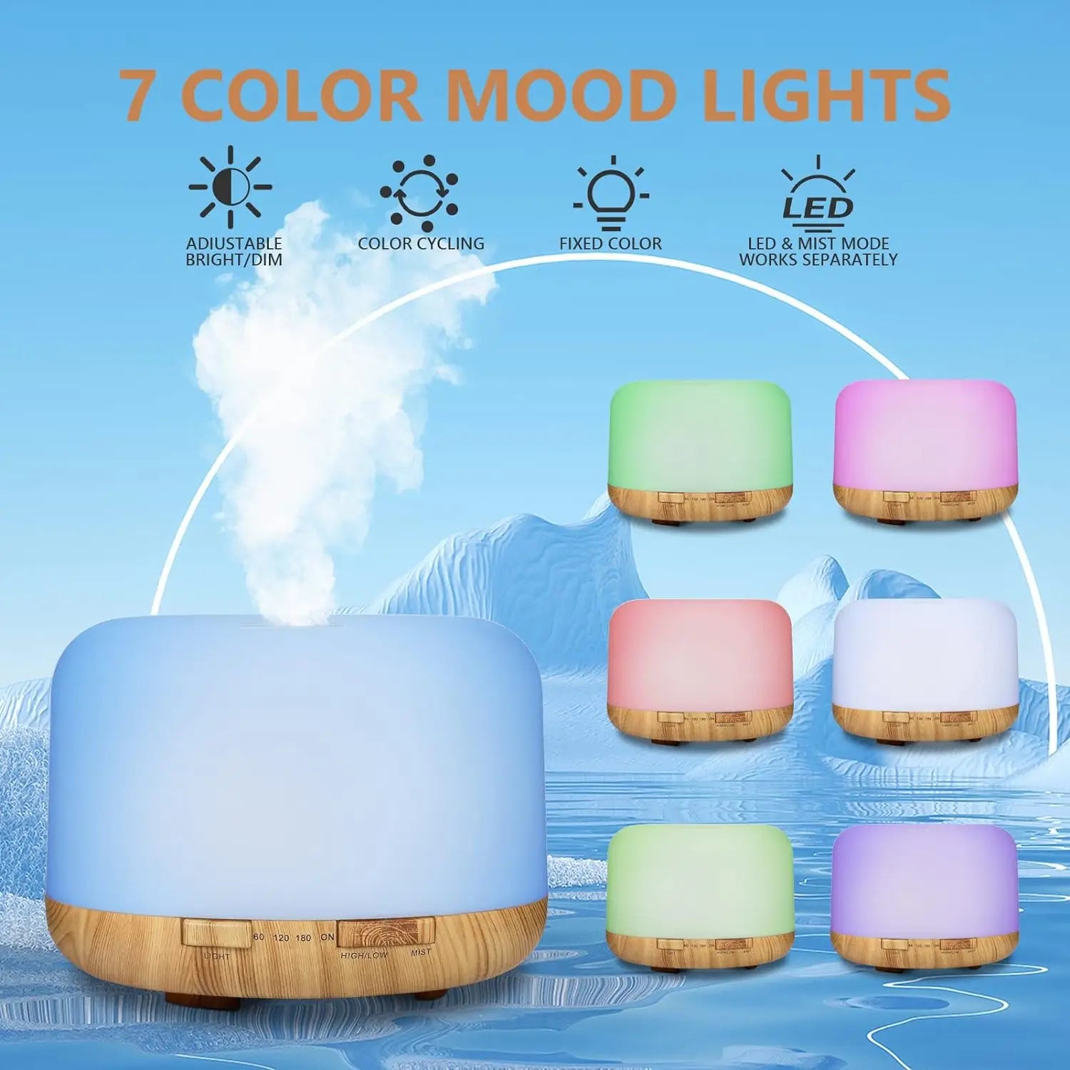 Usb Aroma Diffuser & Humidifier With Remote Control