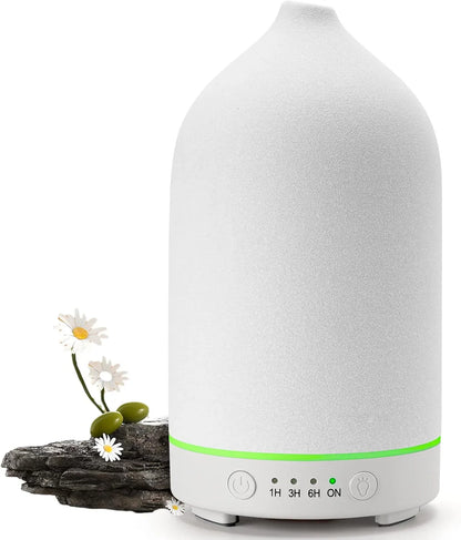 Ceramic Ultrasonic Essential Oil Aroma Diffuser With Led Lights