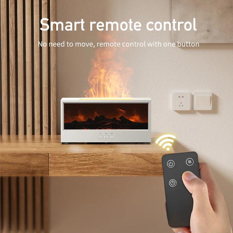 Fireplace Air Humidifier With Led Remote Control