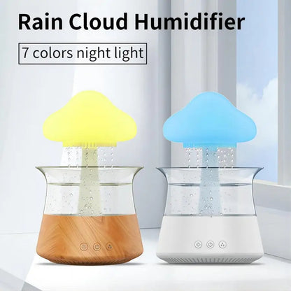 Ultrasonic Aromatherapy Humidifier With Night Light & Rain Sounds