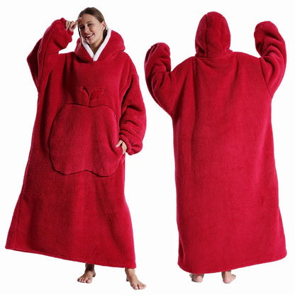 Oversized Wearable Blanket With Hood, Cozy Winter Comfort