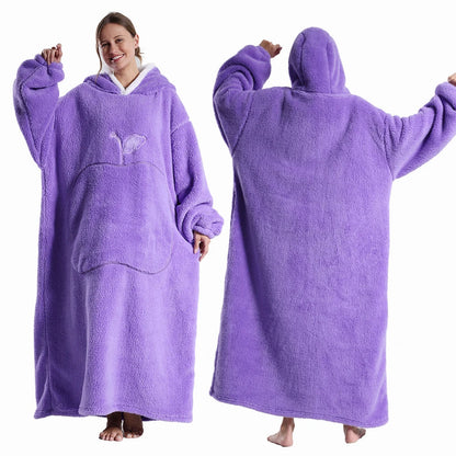 Oversized Wearable Blanket With Hood, Cozy Winter Comfort