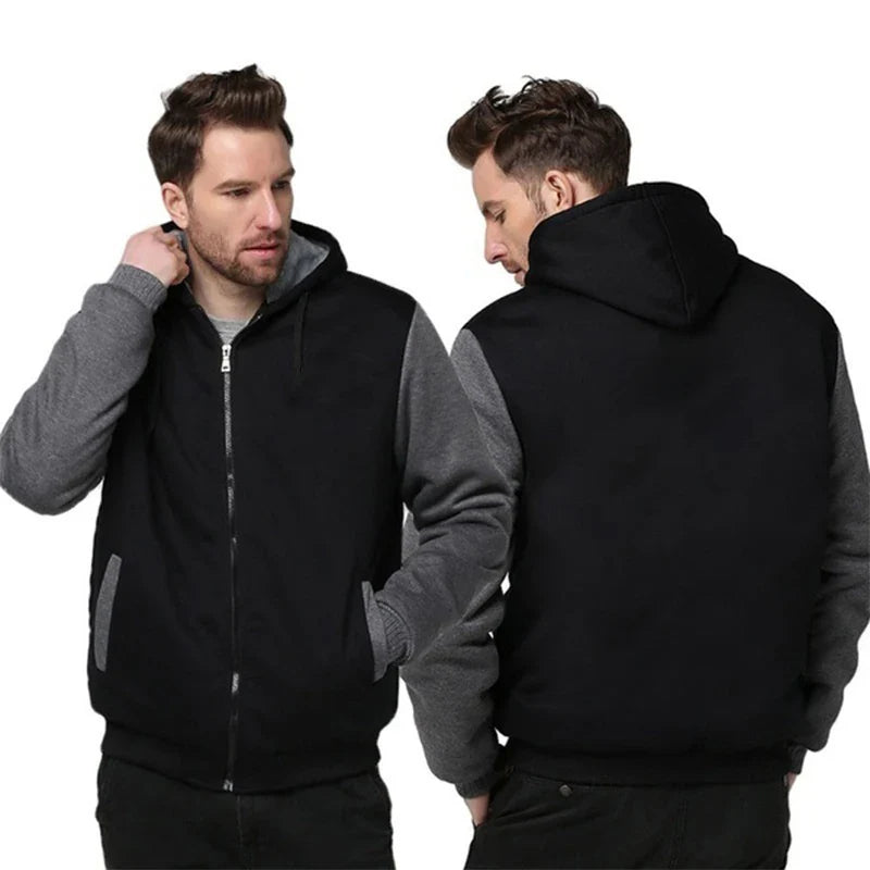 Winter Men'S Camouflage Hooded Fleece Jacket
