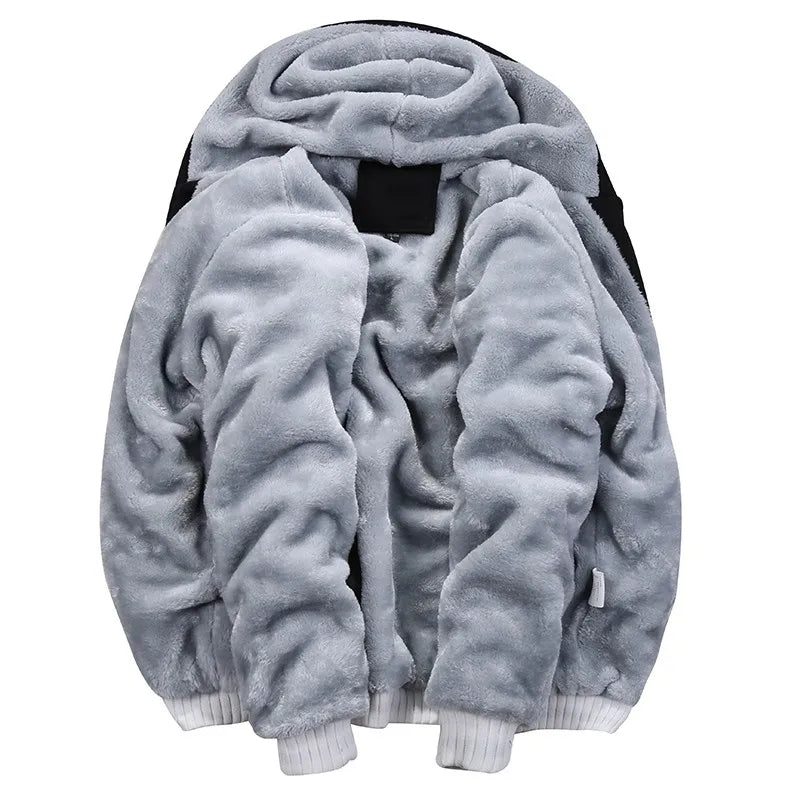 Winter Men'S Camouflage Hooded Fleece Jacket