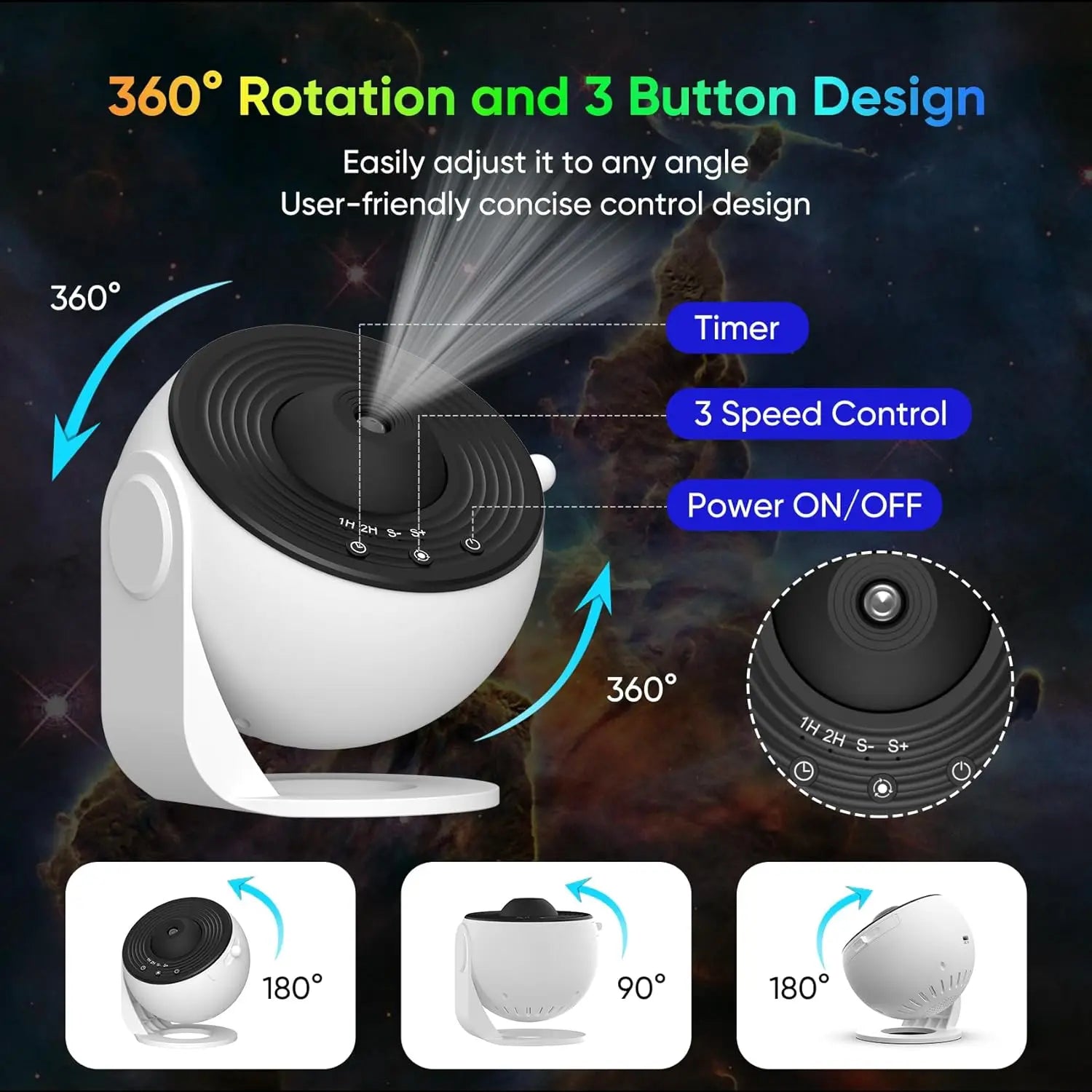 12-In-1 Starry Sky 4K Galaxy Projector Lamp