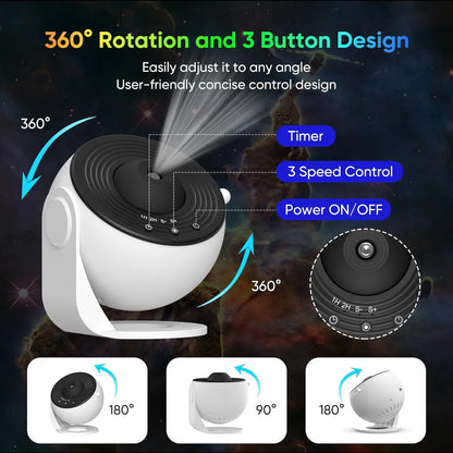 12-In-1 Starry Sky 4K Galaxy Projector Lamp