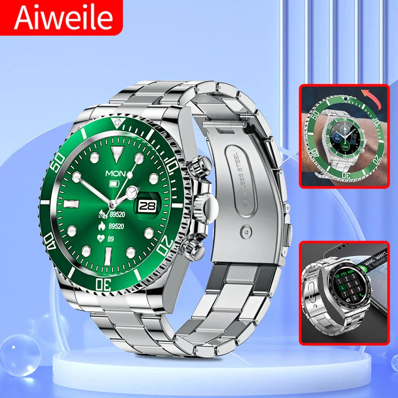 Luxury Waterproof Smartwatch For Men With Call Feature