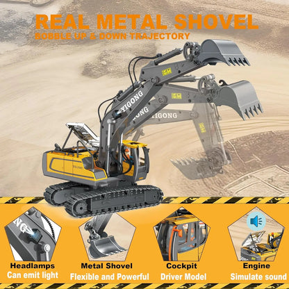 Remote Control Excavator Dump Truck Toy For Kids