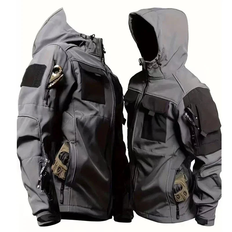 Men'S Waterproof Softshell Jacket And Cargo Pants Set