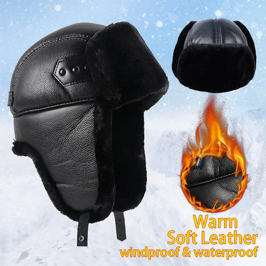 Faux Fur Aviator Earflap Hat For Men Winter