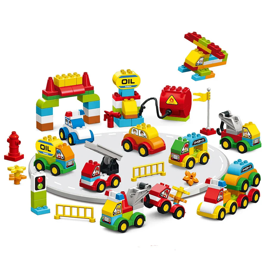 140Pcs Large Car Building Blocks For Kids