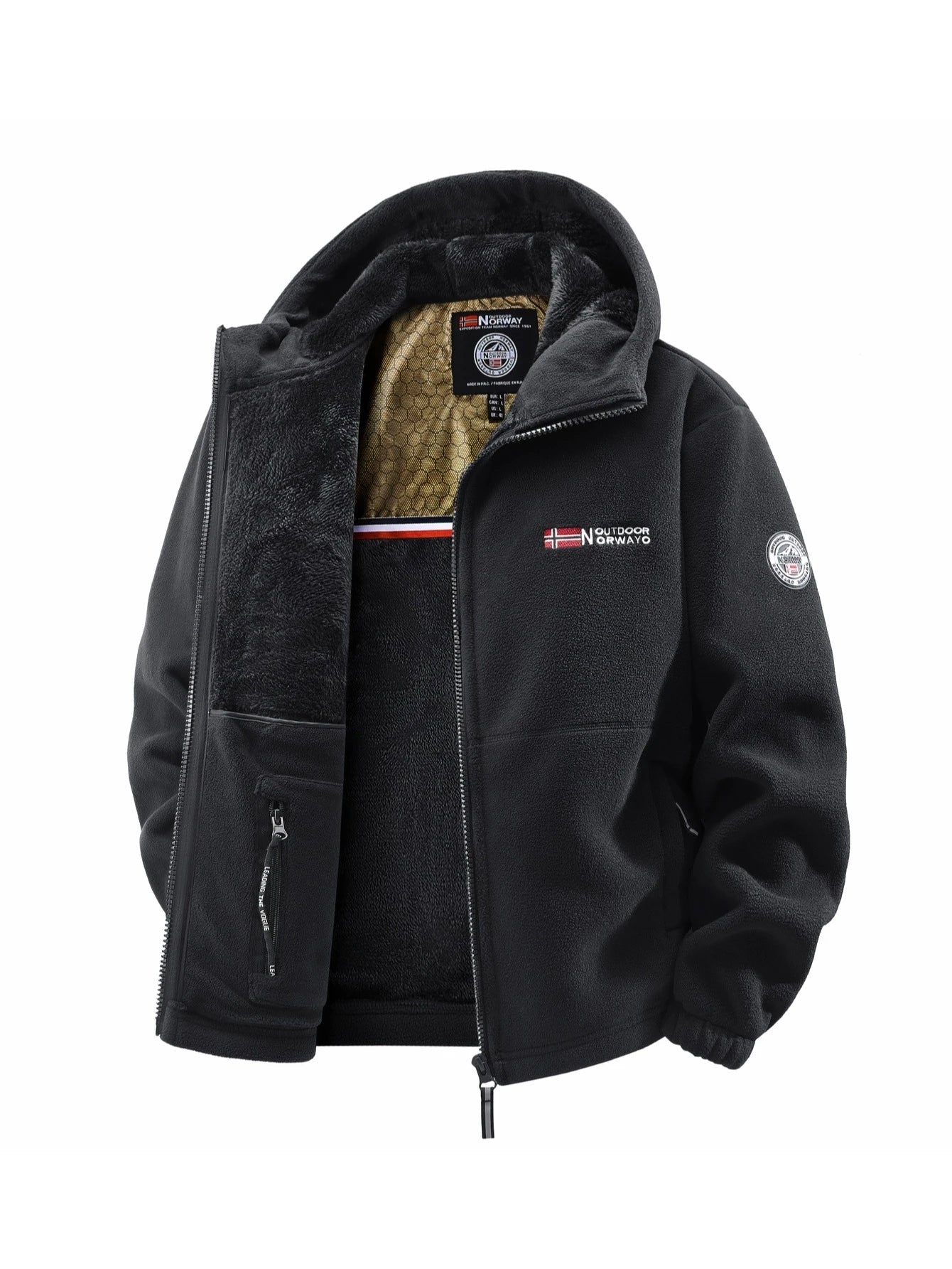 Men'S Windproof Fleece Jacket For All Seasons