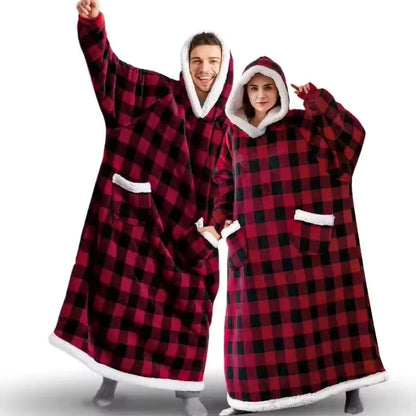 Extra Plush Hoodie Tv Blanket With Large Pocket
