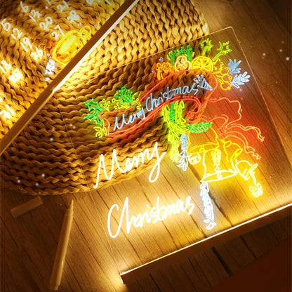 Colorful Led Message Board With Acrylic Drawing Surface