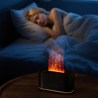 Flame Effect Aromatherapy Diffuser & Cool Mist Humidifier