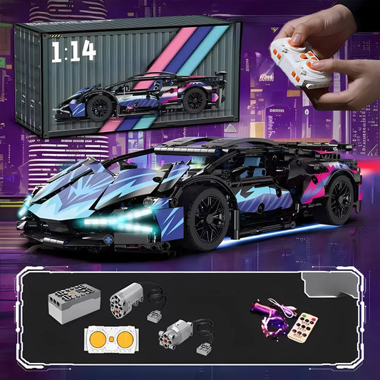 1:14 Remote-Control Roadster Building Blocks Toy For Kids