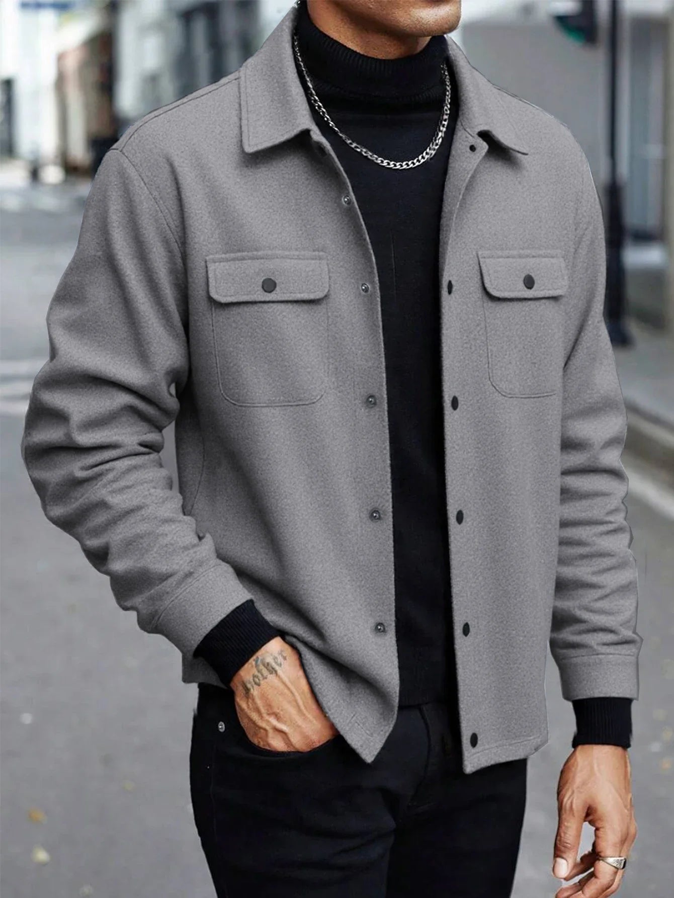 Men'S Wool Blend Jacket For All Seasons