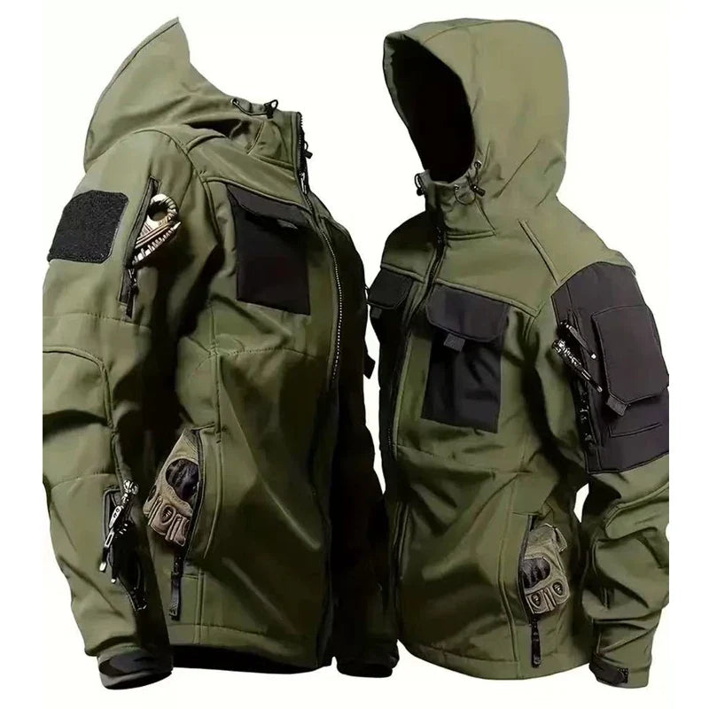 Men'S Waterproof Softshell Jacket And Cargo Pants Set