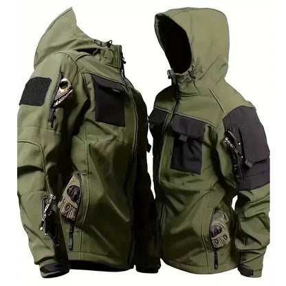 Men'S Waterproof Softshell Jacket And Cargo Pants Set