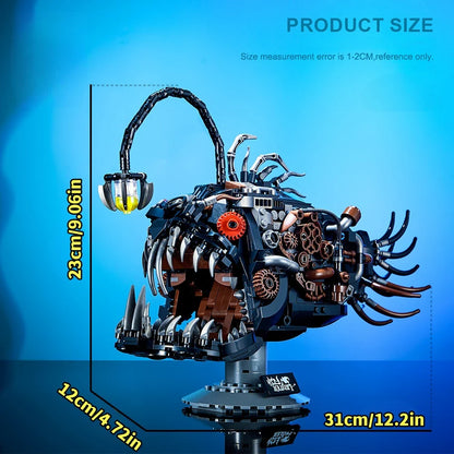 1038Pcs Build Your Own Mechanical Lantern Fish Model