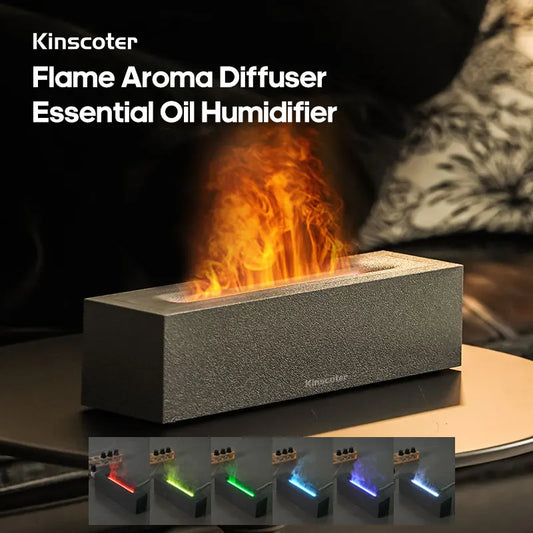 Flame Diffuser Ultrasonic Aromatherapy Cool Mist Humidifier