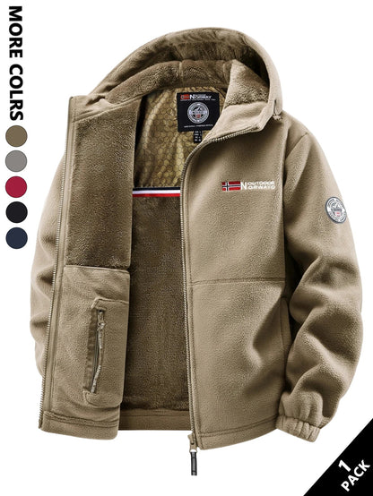 Men'S Windproof Fleece Jacket For All Seasons