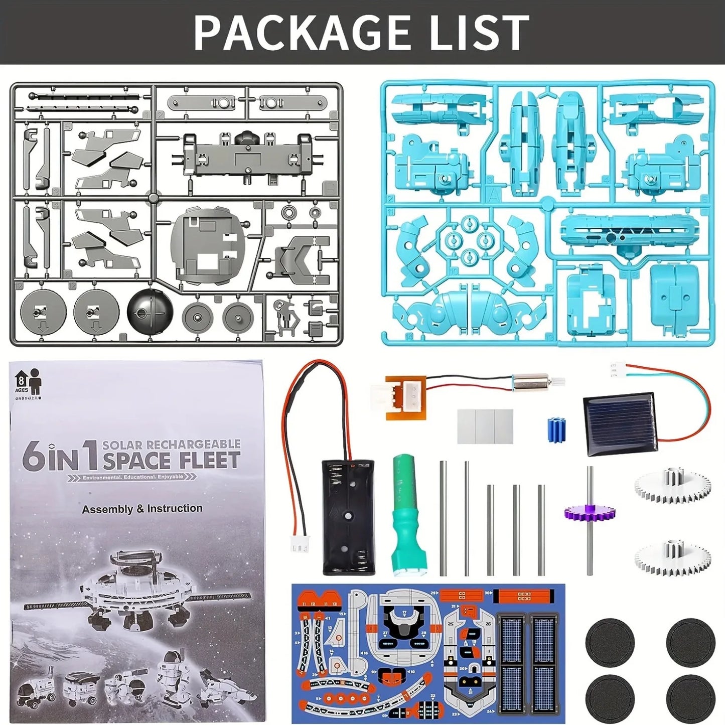 6-In-1 Solar Stem Robot Kit For Kids