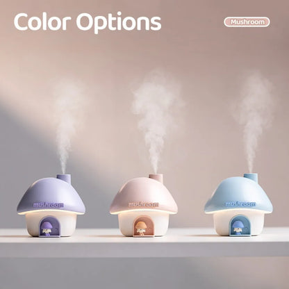 Mushroom House Humidifier With Colorful Lights