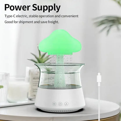 Ultrasonic Aromatherapy Humidifier With Night Light & Rain Sounds