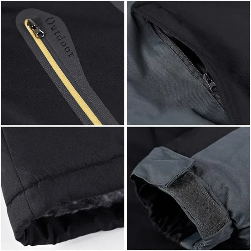 Winter Windproof Waterproof Men'S Hooded Jacket Plus Size