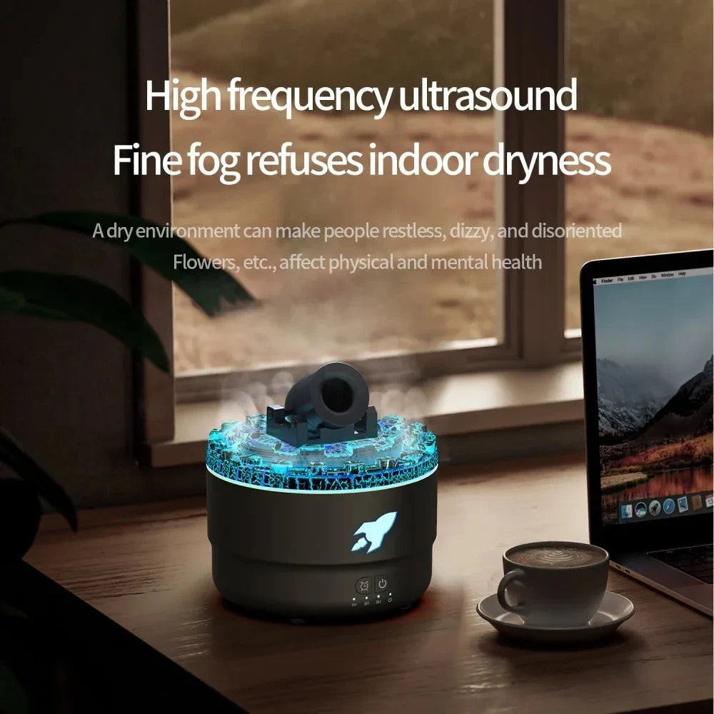 Volcanic Lava Aromatherapy Humidifier Night Light Diffuser