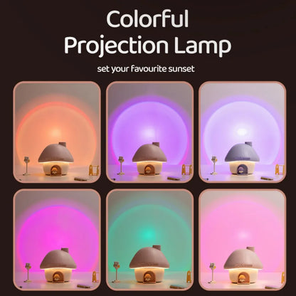 Mushroom House Humidifier With Colorful Lights