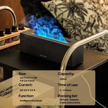Flame Diffuser Ultrasonic Aromatherapy Cool Mist Humidifier