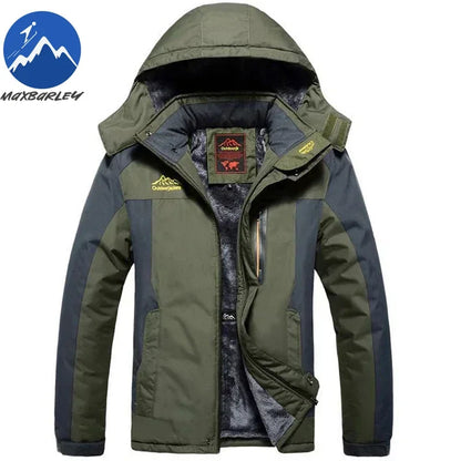 Winter Windproof Waterproof Men'S Hooded Jacket Plus Size