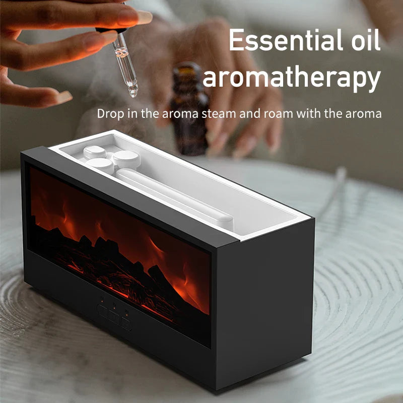 Fireplace Air Humidifier With Led Remote Control