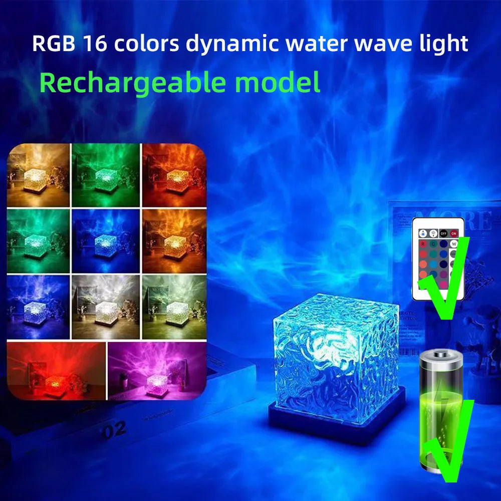 Aurora Borealis Ocean Starry Projection Lamp Bedroom Gift