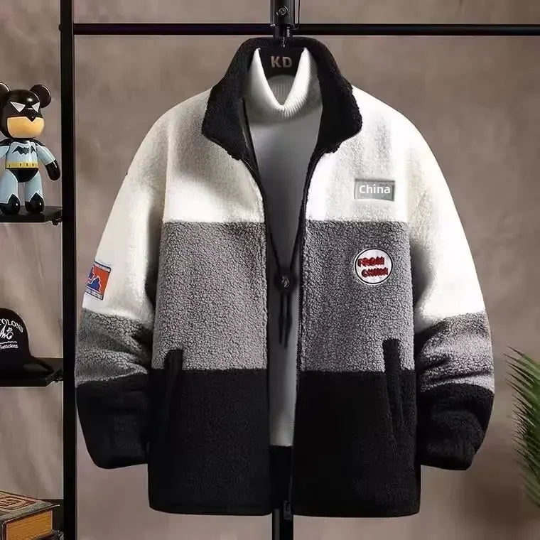 Men'S Winter Fleece Lined Wool Jacket