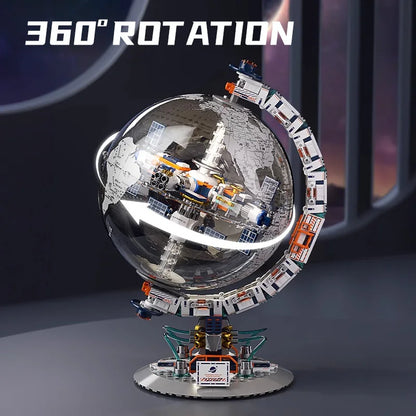 Creative Space Station Transparent Globe Building Set
