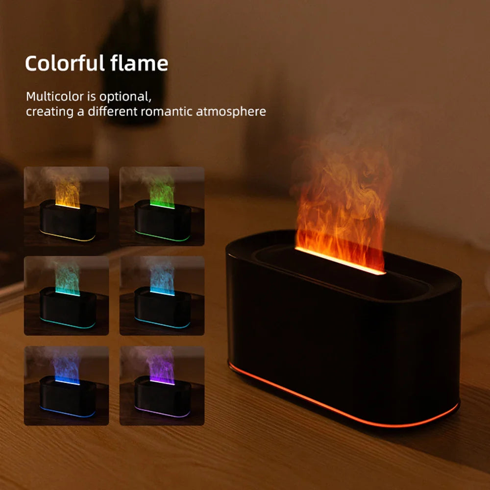 Flame Effect Aromatherapy Diffuser & Cool Mist Humidifier