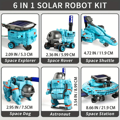 6-In-1 Solar Stem Robot Kit For Kids