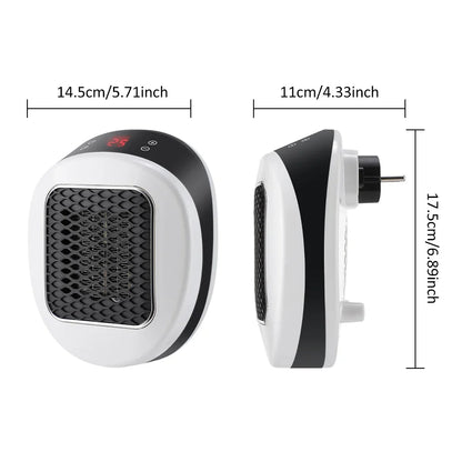 600W Portable Electric Heater With Remote Control