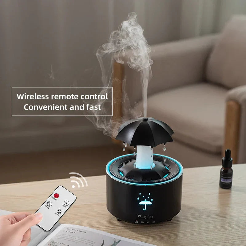 Raindrop Air Humidifier With Colorful Light Diffuser