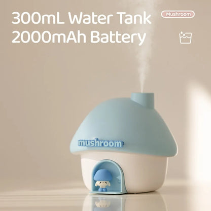 Mushroom House Humidifier With Colorful Lights