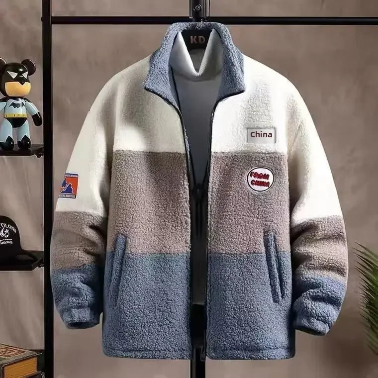 Men'S Winter Fleece Lined Wool Jacket