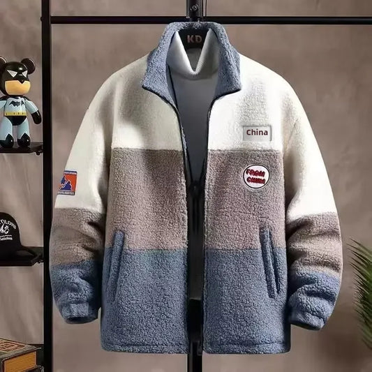 Men'S Winter Fleece Lined Wool Jacket