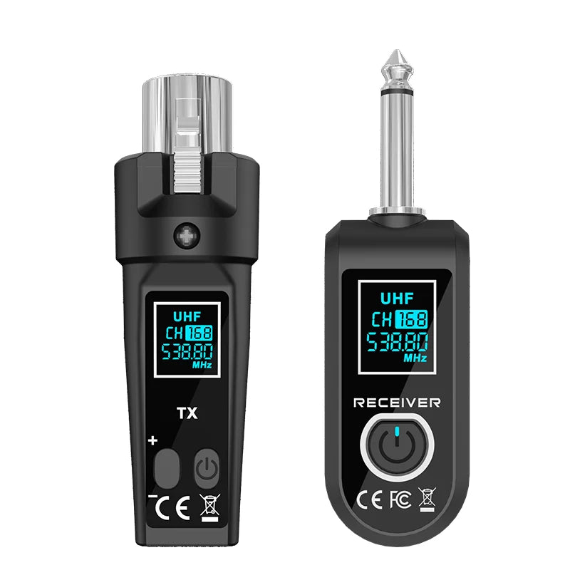 Wireless Uhf Mic Converter Xlr Transmitter Receiver Audio
