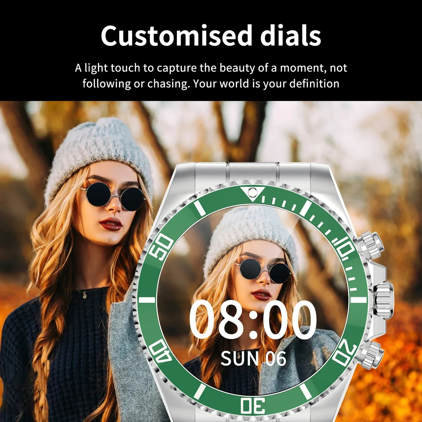Luxury Waterproof Smartwatch For Men With Call Feature
