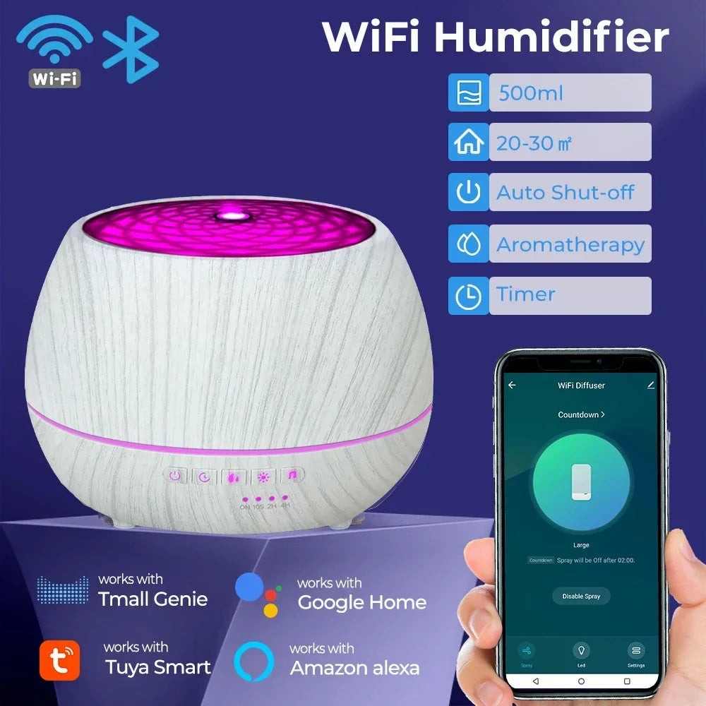 Smart Wifi Aroma Diffuser With Alexa Google Control
