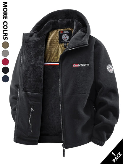Men'S Windproof Fleece Jacket For All Seasons
